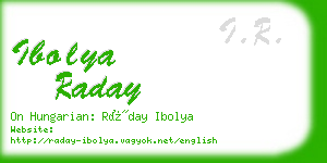 ibolya raday business card